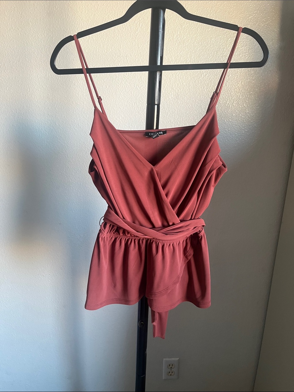Express Rust-Colored Cami with Waist Tie